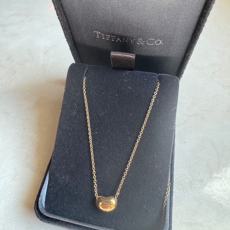 Tiffany正品18K金相思豆項鏈 小迷你相思豆-7