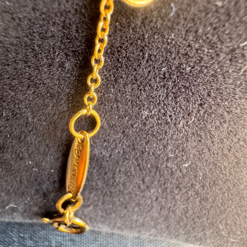 Tiffany正品18K金相思豆項鏈 小迷你相思豆-8