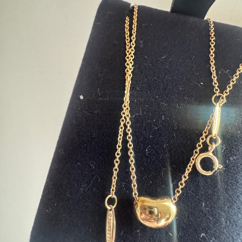 Tiffany18金 黃金 相思豆項鏈 小迷你相思豆-5