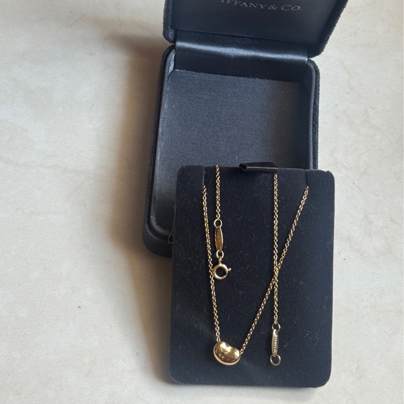 Tiffany18金 黃金 相思豆項鏈 小迷你相思豆-7
