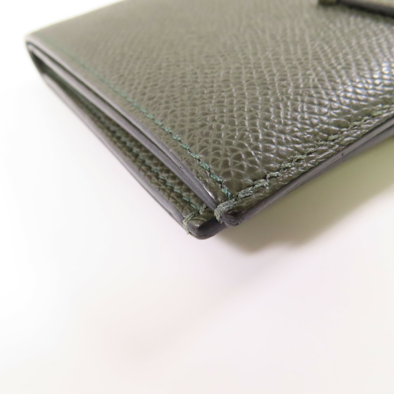 HERMES 【激減優惠】Epsom皮革Bearn Compact金扣錢包Vert Maquis-6