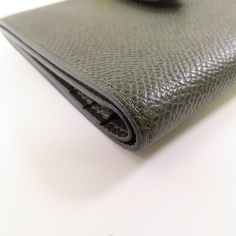 HERMES 【激減優惠】Epsom皮革Bearn Compact金扣錢包Vert Maquis-8