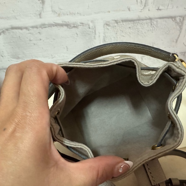 LOUIS VUITTON 新款 NANO NOE斑鳩灰壓印老花水桶包LV-11