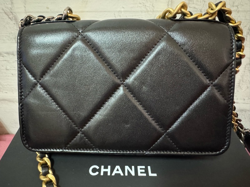 Chanel 香奈兒 19黑金woc 磁吸扣 芯片款s刻-1