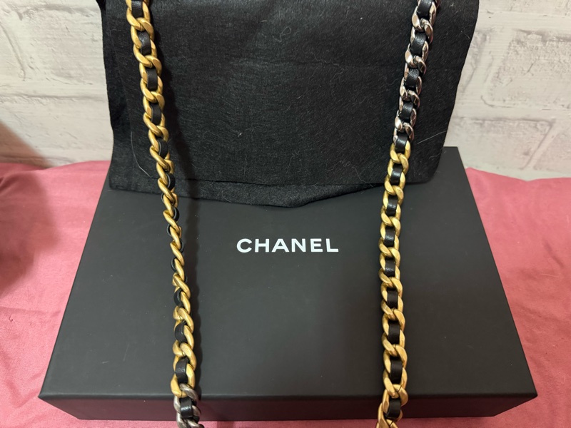 Chanel 香奈兒 19黑金woc 磁吸扣 芯片款s刻-14