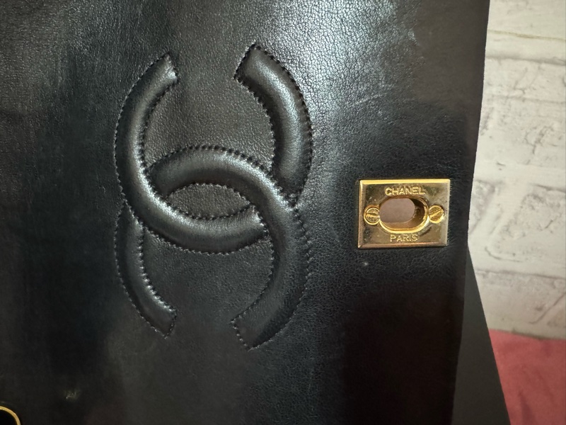 Chanel vintage 黑色COCO翻蓋包-8