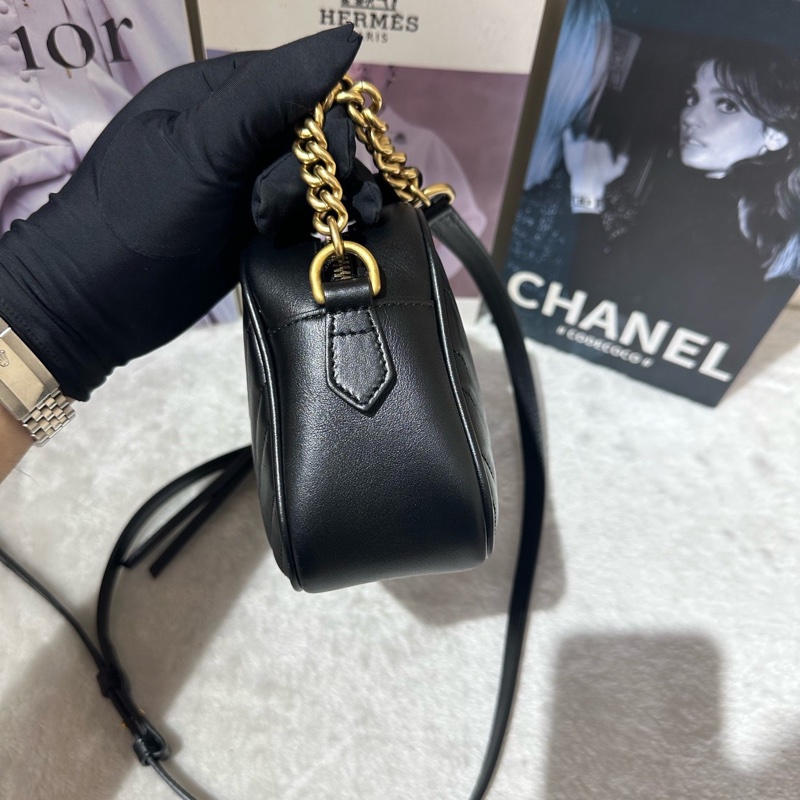 超便宜🌟 #GUCCI #馬蒙 黑金 #相機包 #馬夢 #Marmont 🉑️ 斜背 🉑️ 肩背 🉑️放手機💪🏻-17
