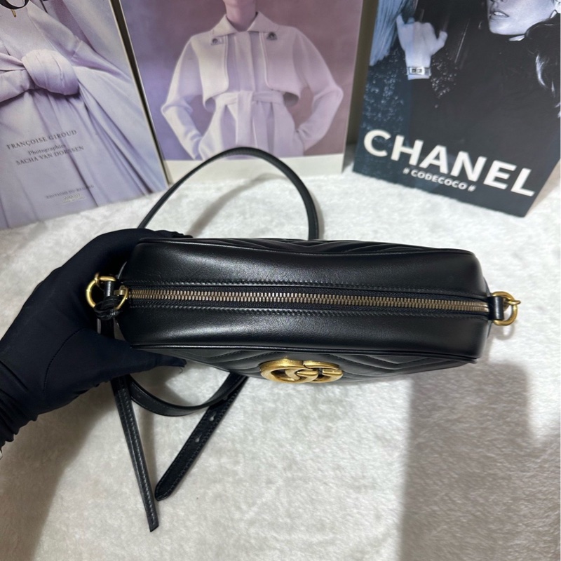 超便宜🌟 #GUCCI #馬蒙 黑金 #相機包 #馬夢 #Marmont 🉑️ 斜背 🉑️ 肩背 🉑️放手機💪🏻-19