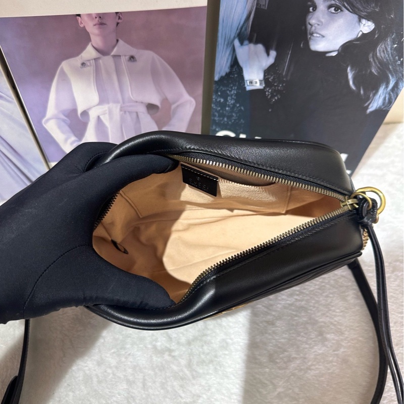 超便宜🌟 #GUCCI #馬蒙 黑金 #相機包 #馬夢 #Marmont 🉑️ 斜背 🉑️ 肩背 🉑️放手機💪🏻-21
