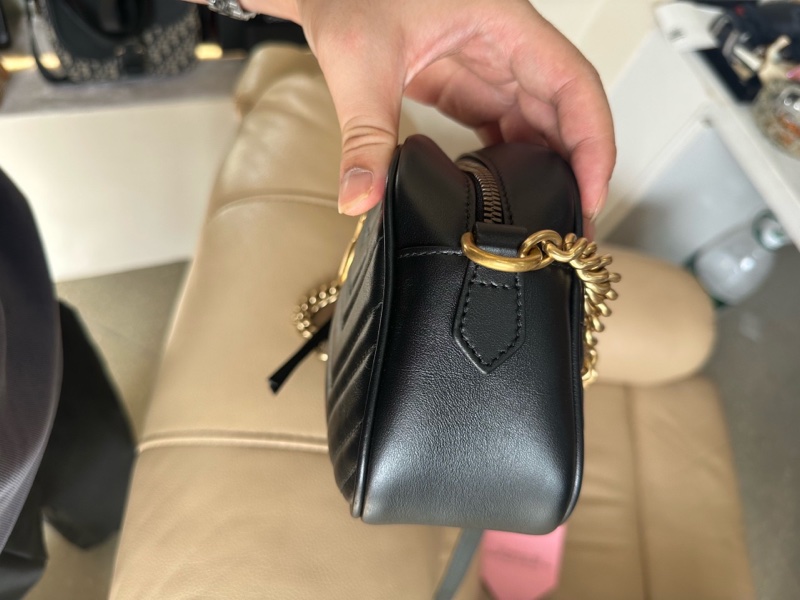 超便宜🌟 #GUCCI #馬蒙 黑金 #相機包 #馬夢 #Marmont 🉑️ 斜背 🉑️ 肩背 🉑️放手機💪🏻-25