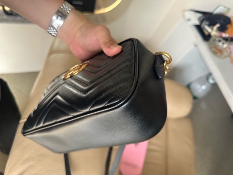 超便宜🌟 #GUCCI #馬蒙 黑金 #相機包 #馬夢 #Marmont 🉑️ 斜背 🉑️ 肩背 🉑️放手機💪🏻-26