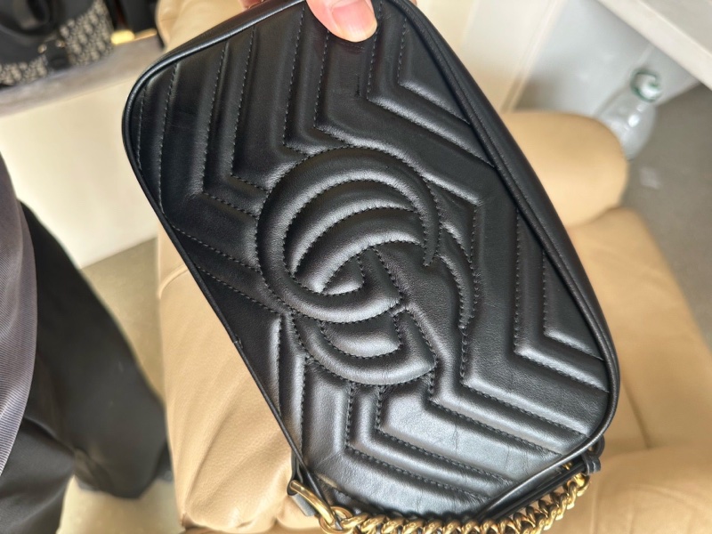 超便宜🌟 #GUCCI #馬蒙 黑金 #相機包 #馬夢 #Marmont 🉑️ 斜背 🉑️ 肩背 🉑️放手機💪🏻-30