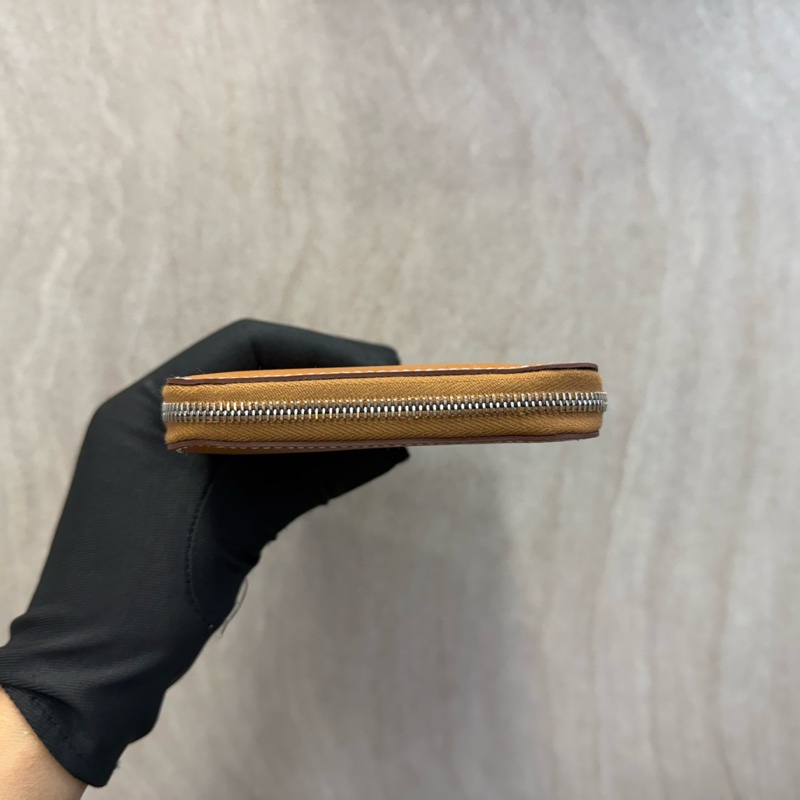 HERMES 金棕色Epsom 小牛皮Silk In Classique絲巾長夾-9