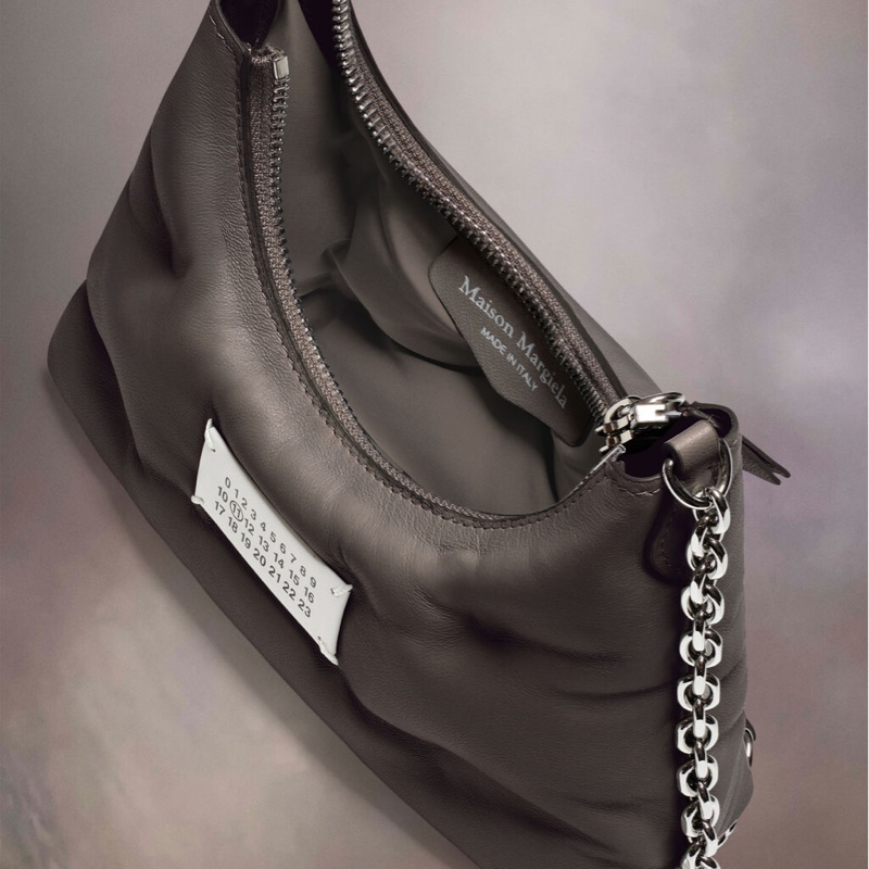 【促銷品]Maison Margiela Glam Slam Hobo Micro 鏈條單肩包 灰色-2