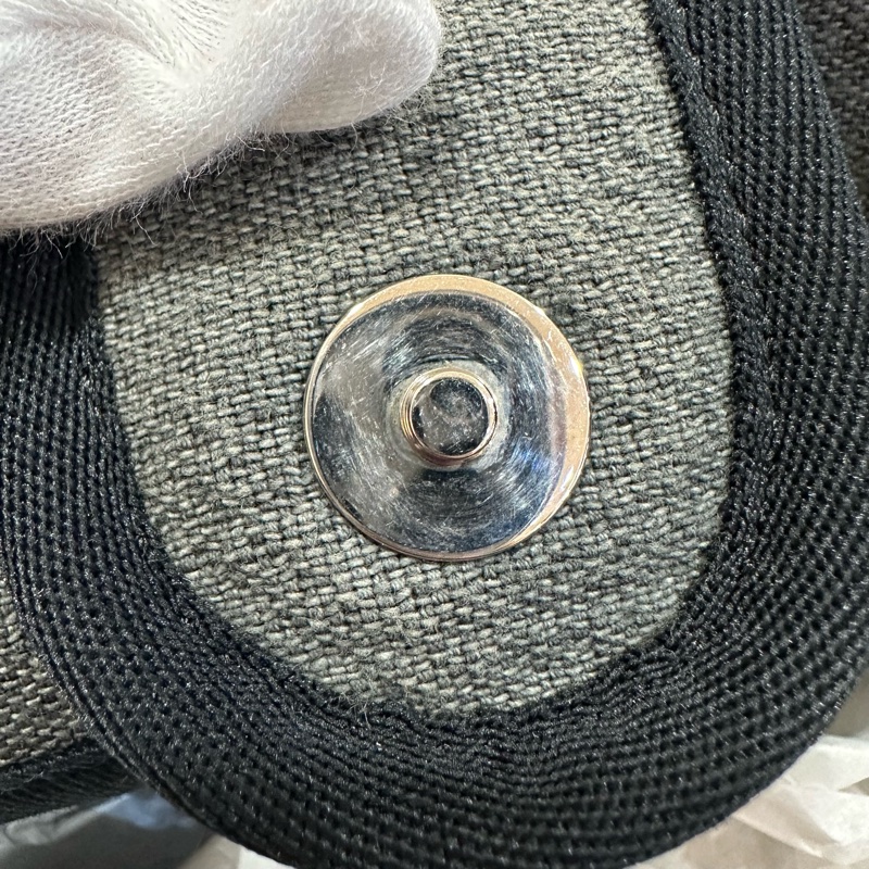 Chanel A67001灰白黑麻棉銀鍊沙灘包 托特包 肩背包-27