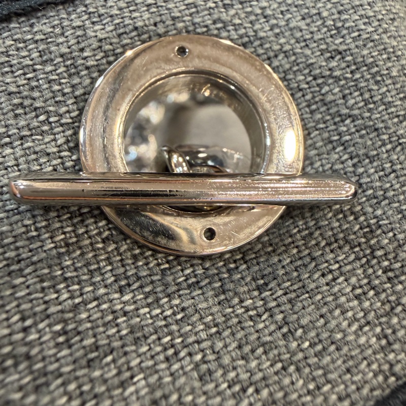 Chanel A67001灰白黑麻棉銀鍊沙灘包 托特包 肩背包-35