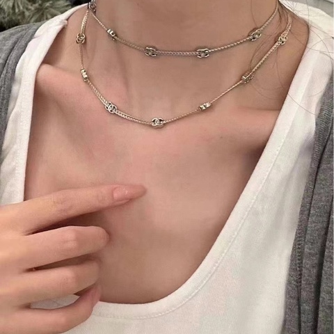 大全配🈶️購證🔥香奈兒淡金7花蛇骨項鍊/手鏈/頸鏈/choker