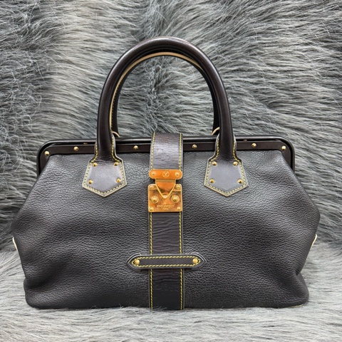LV M91805 黑色 SUHALI 金釦 鉚釘 山羊皮 手提包 醫生包 貴婦包