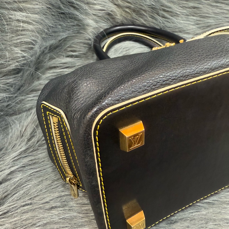 LV M91805 黑色 SUHALI 金釦 鉚釘 山羊皮 手提包 醫生包 貴婦包-5