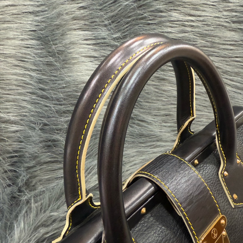 LV M91805 黑色 SUHALI 金釦 鉚釘 山羊皮 手提包 醫生包 貴婦包-12