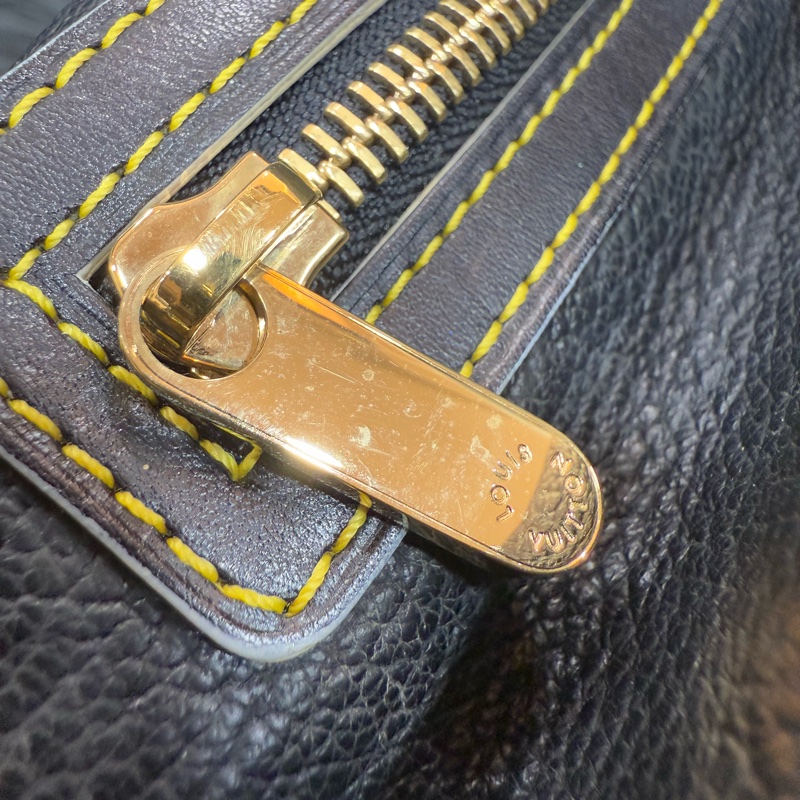 LV M91805 黑色 SUHALI 金釦 鉚釘 山羊皮 手提包 醫生包 貴婦包-30