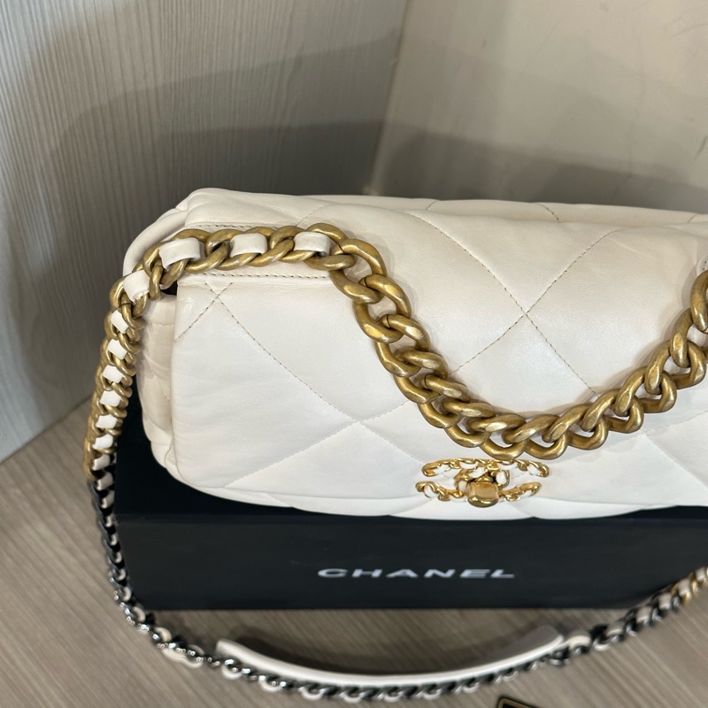 99新帶膜🈶️保卡+購證🌟 香奈兒 #19bag #小號 #白金 #白雪公主 🔥-20