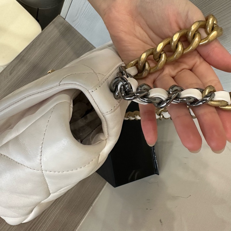 99新帶膜🈶️保卡+購證🌟 香奈兒 #19bag #小號 #白金 #白雪公主 🔥-30