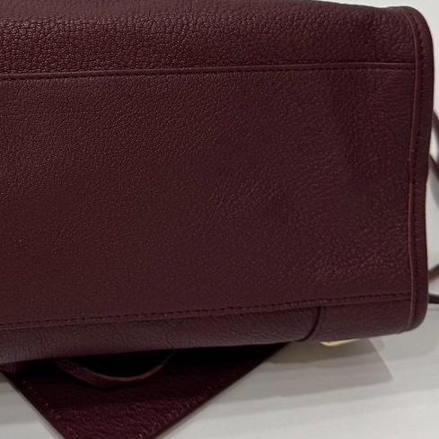 BALENCIAGA 巴黎世家 酒紅色 metallic edge city金釦 山羊皮 機車包 手提包 肩背包 斜背包-31