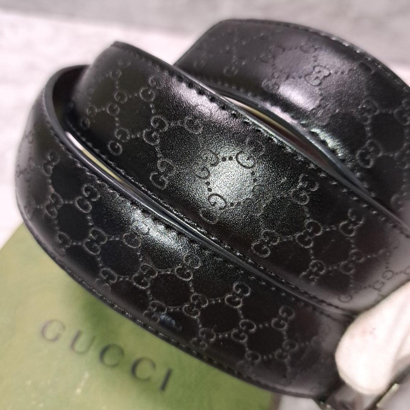 💝FuFu.Style ⟡.·* Gucci 銀色GG皮帶-14