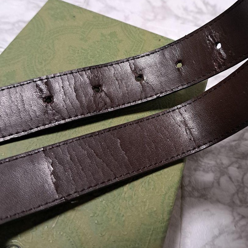 💝FuFu.Style ⟡.·* Gucci 銀色GG皮帶-17