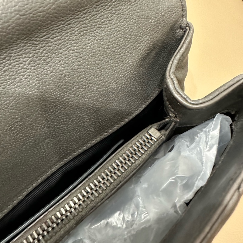 超便宜🈶️購證❤️#YSL #灰銀 小號 #college #學院包 #郵差包-46