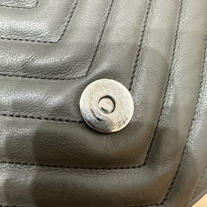 超便宜🈶️購證❤️#YSL #灰銀 小號 #college #學院包 #郵差包-48