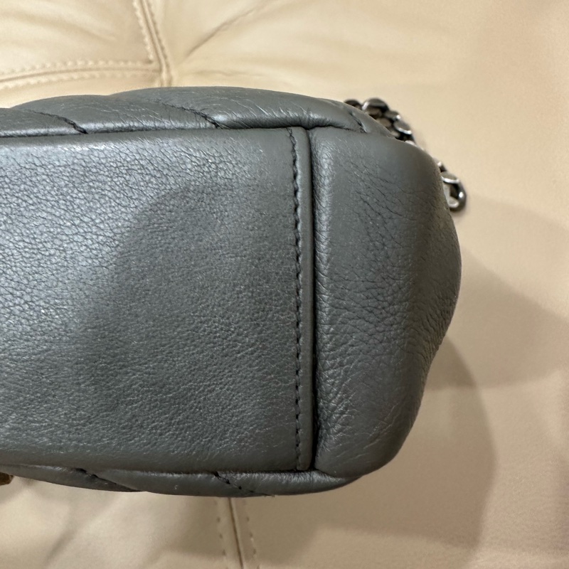 超便宜🈶️購證❤️#YSL #灰銀 小號 #college #學院包 #郵差包-53