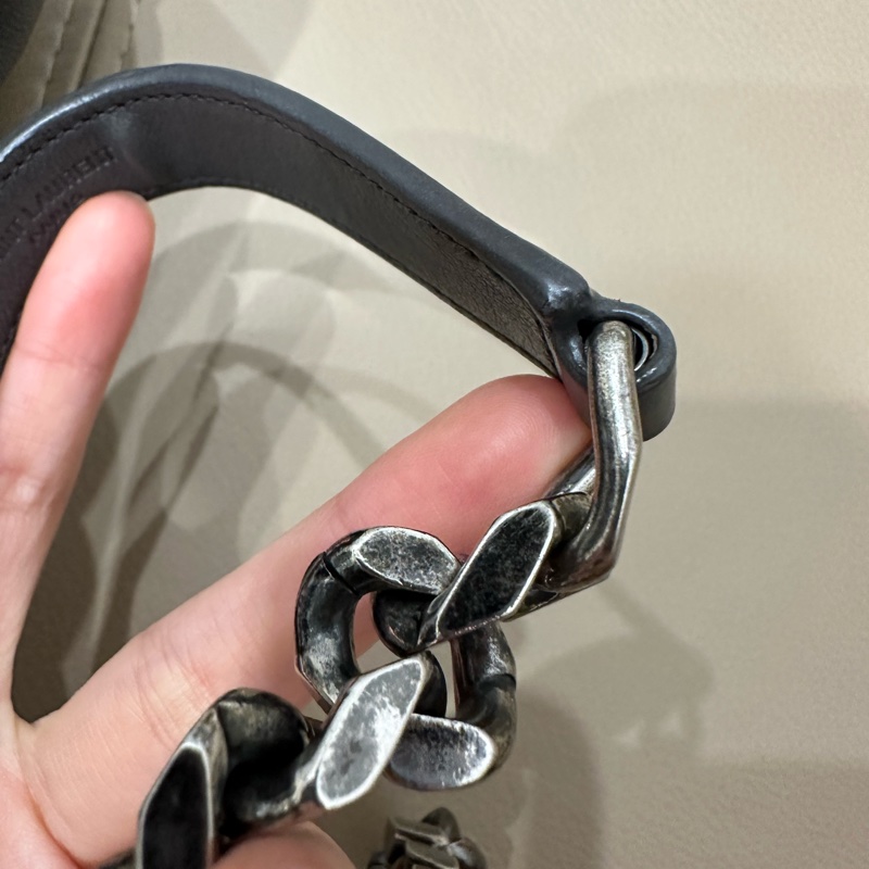 超便宜🈶️購證❤️#YSL #灰銀 小號 #college #學院包 #郵差包-67