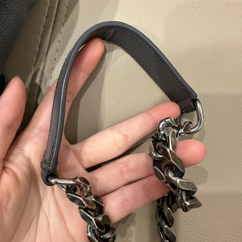 超便宜🈶️購證❤️#YSL #灰銀 小號 #college #學院包 #郵差包-69