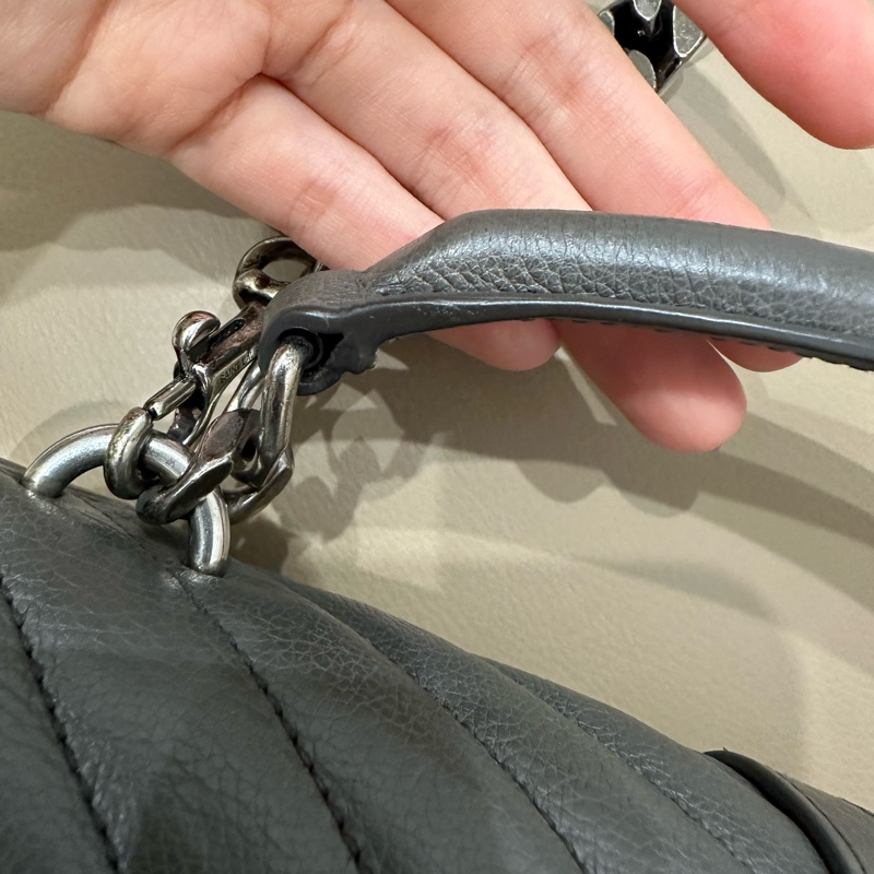 超便宜🈶️購證❤️#YSL #灰銀 小號 #college #學院包 #郵差包-72