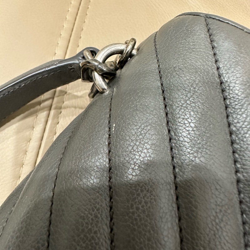 超便宜🈶️購證❤️#YSL #灰銀 小號 #college #學院包 #郵差包-81