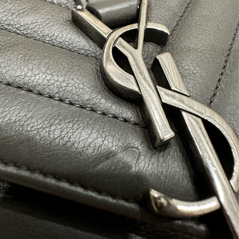 超便宜🈶️購證❤️#YSL #灰銀 小號 #college #學院包 #郵差包-82