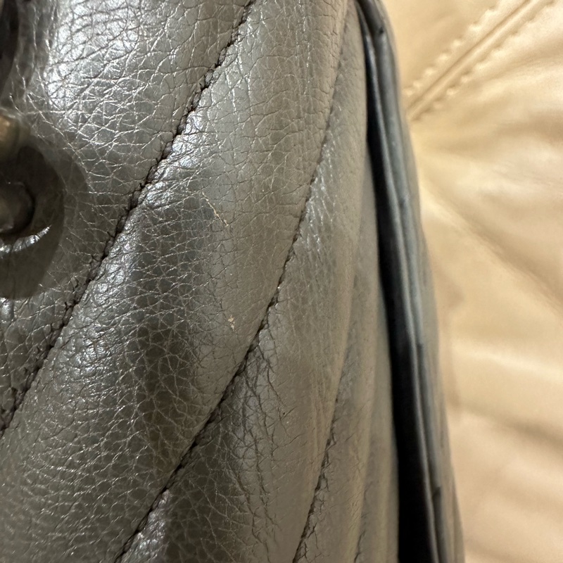 超便宜🈶️購證❤️#YSL #灰銀 小號 #college #學院包 #郵差包-88