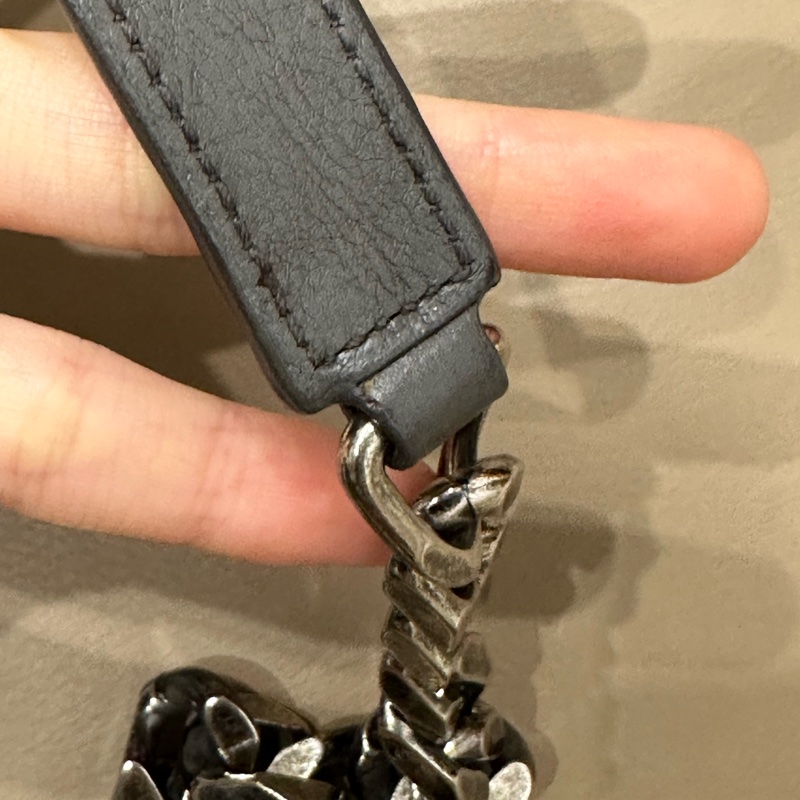 超便宜🈶️購證❤️#YSL #灰銀 小號 #college #學院包 #郵差包-93