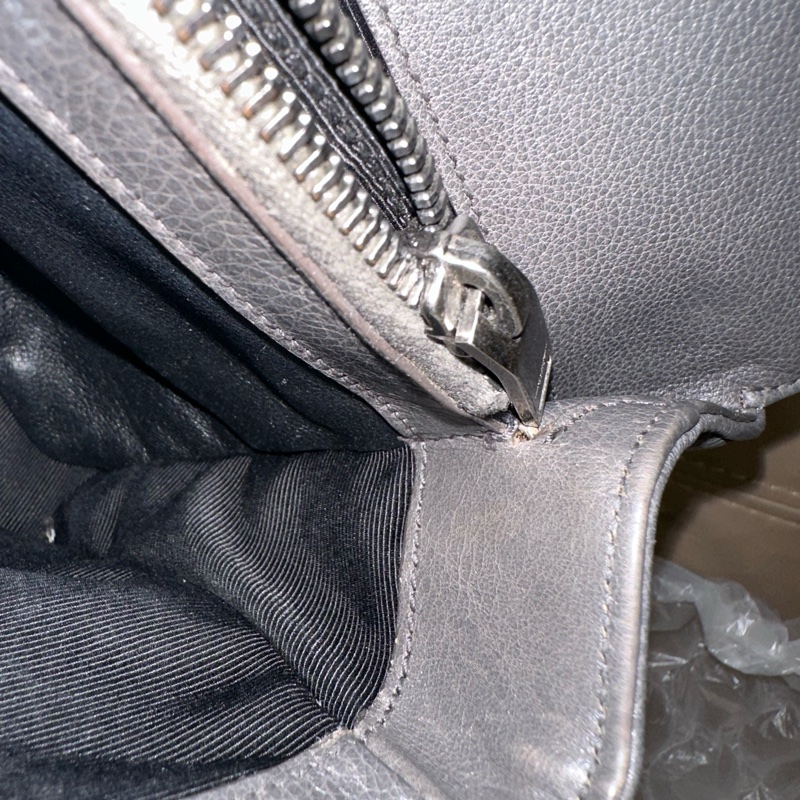 超便宜🈶️購證❤️#YSL #灰銀 小號 #college #學院包 #郵差包-97