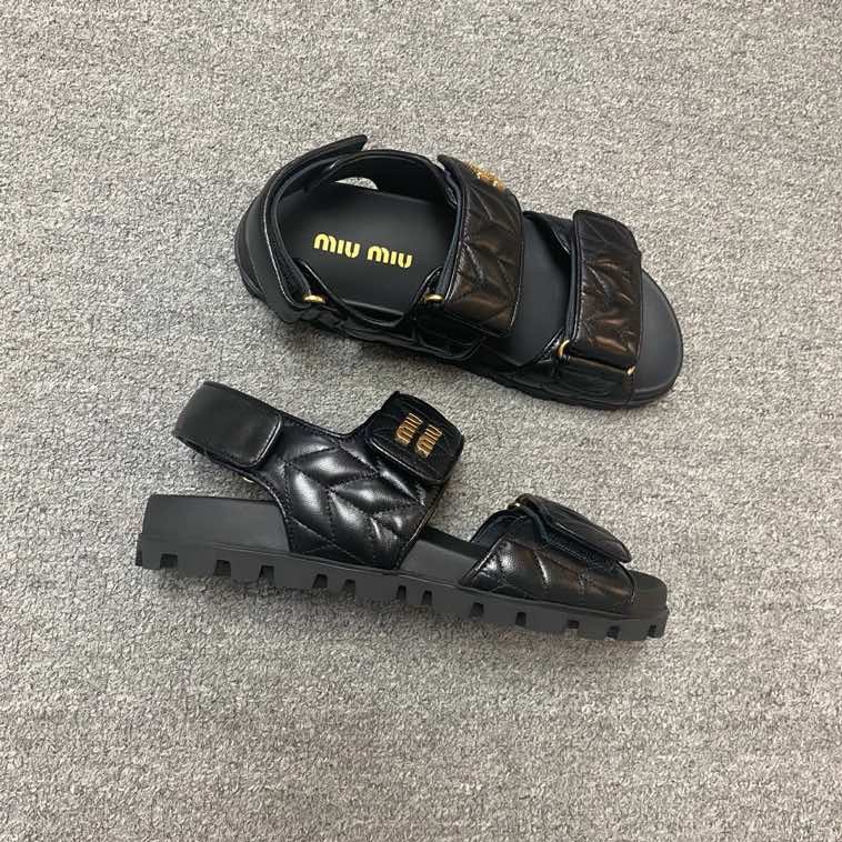 促銷品 Miu Miu 魔術貼涼鞋-2