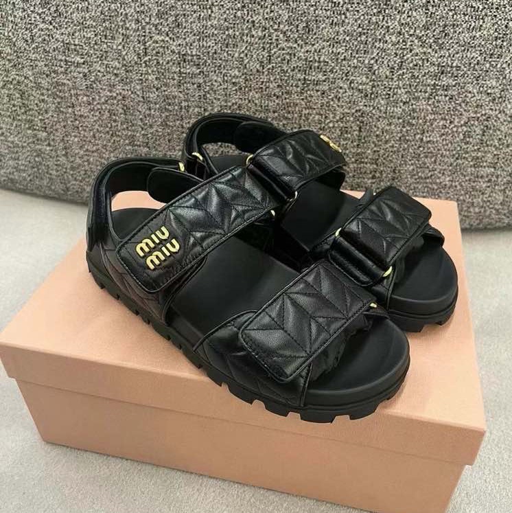 促銷品 Miu Miu 魔術貼涼鞋-4