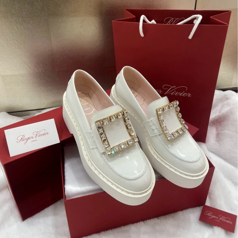 促銷品 Roger Vivier Viv Rangers 鑽釦厚底樂福鞋-4