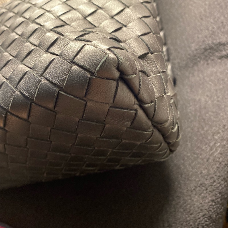 編織皮革 BV 黑色 斜背包 bottega veneta 肩背包 經典-9
