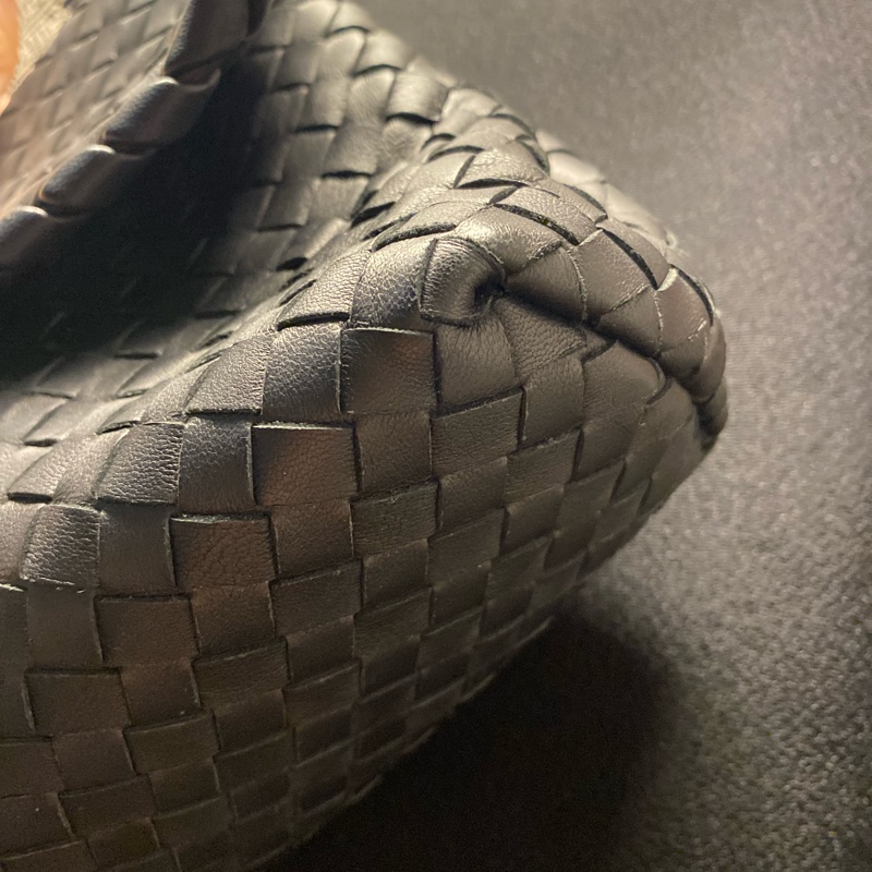 編織皮革 BV 黑色 斜背包 bottega veneta 肩背包 經典-10