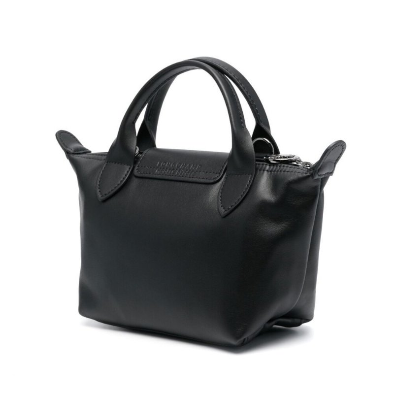 【LONGCHAMP】Le Pliage Xtra XS 牛皮 手提包 肩背包 斜背包 水餃包 黑色 L1500987001-3