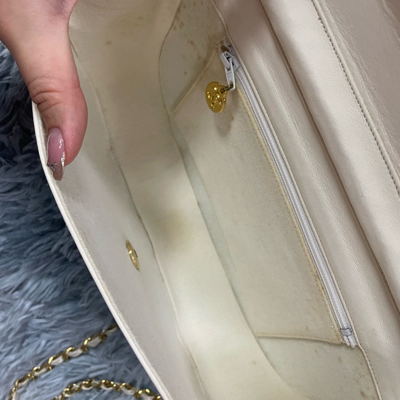 Chanel Vintage 白雪公主金扣半月包 香奈兒-21