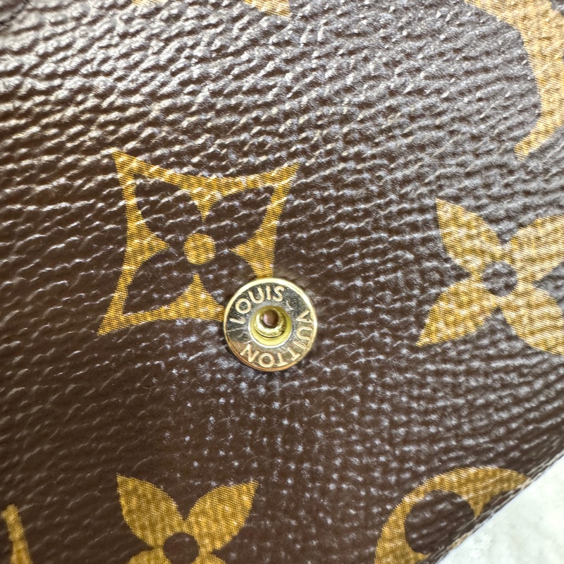 Louis Vuitton LV 原花 粉色 牛皮 Rosalie 零錢包 Monogram 弧形翻蓋卡夾 M83600-11