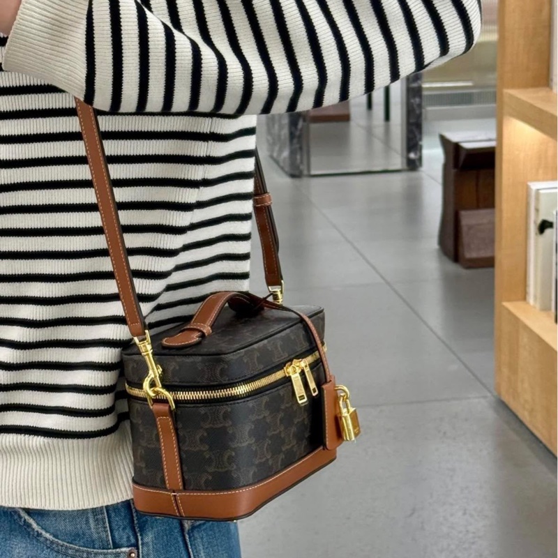 全新‼️Celine Vanity Case 119462 新款 老花 化妝箱 凱旋門-2